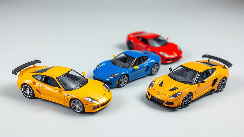 Starter set of colorful diecast model cars